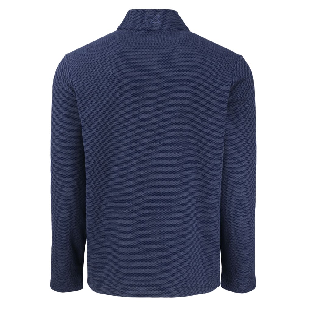  FC Cincinnati Cutter & Buck Hunts Point Eco Textured Fleece Recycled Quarter-Snap Pullover - Navy
